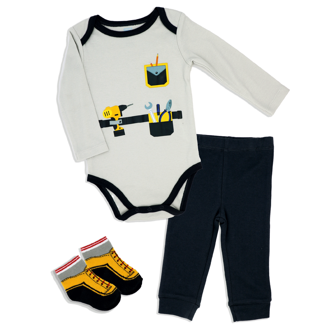 Boys INF 3 Piece Pant Set: Construction