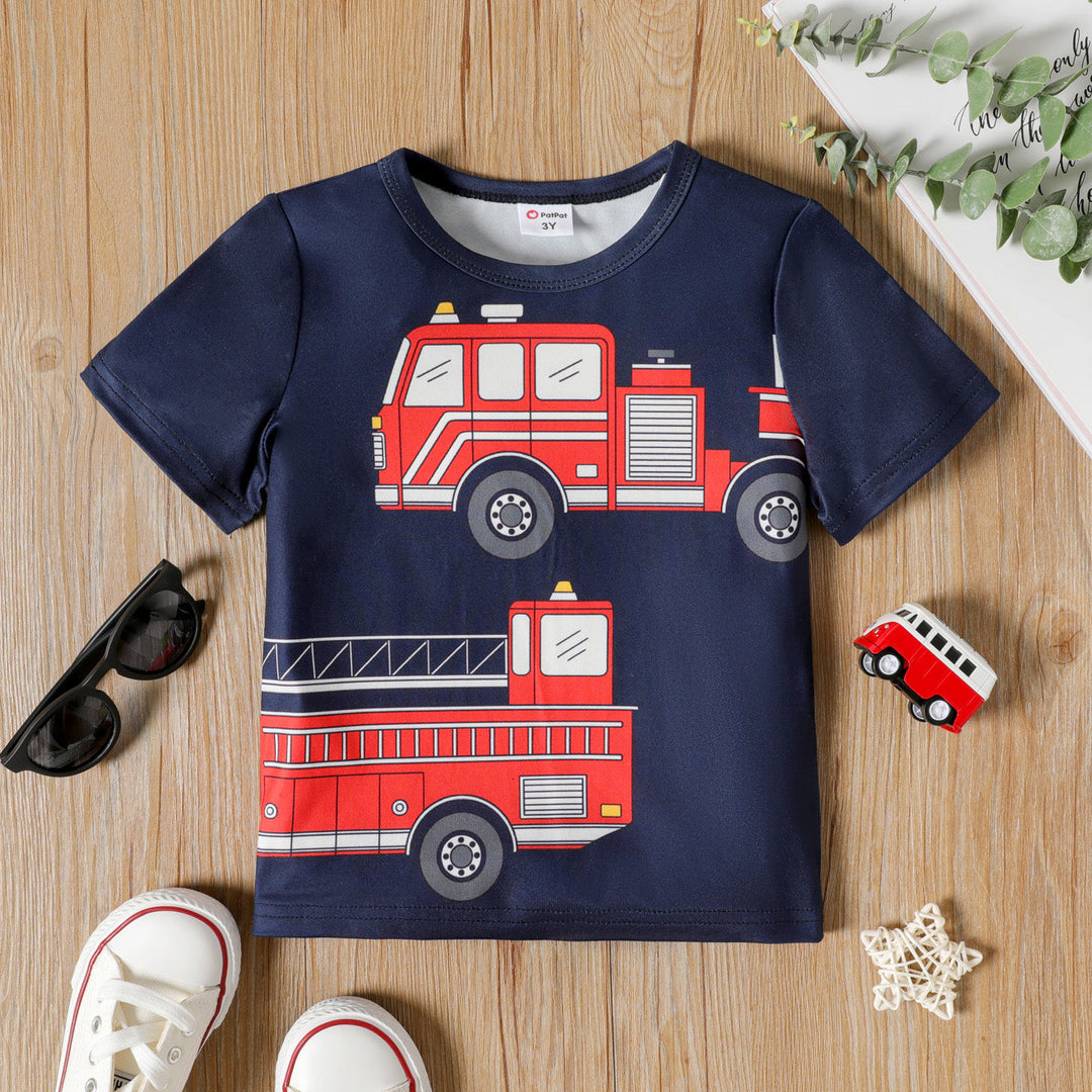 Toddler Boy Vehicle Print Short-sleeve Tee