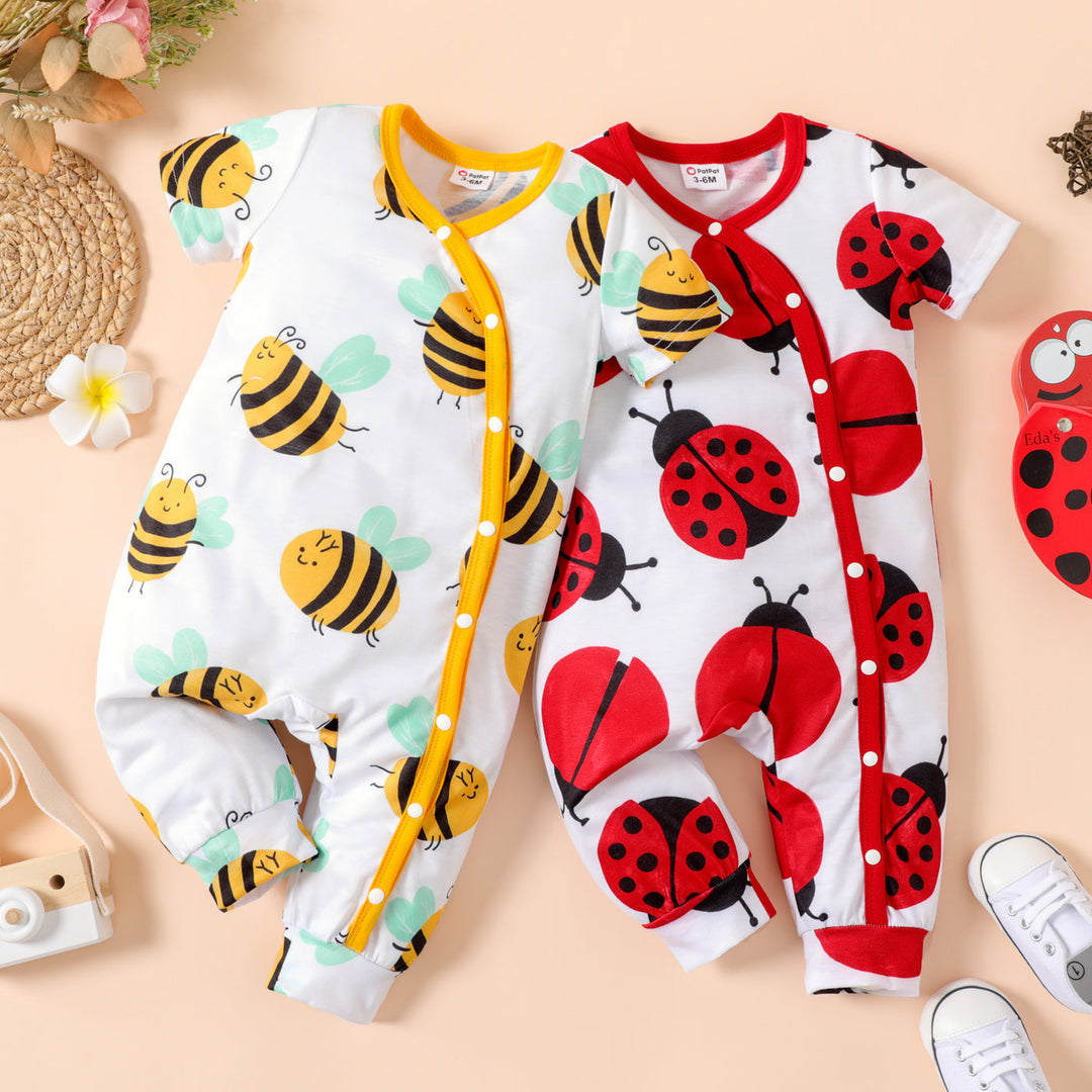 snap jumpsuit , Short-sleeve Snap Jumpsuit for baby girl