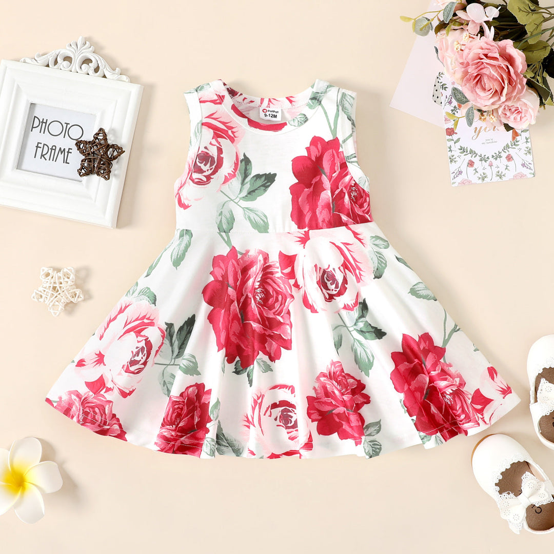 Baby girl Tank Dress , Baby Girl Flowy Sleeveless Tank Dress