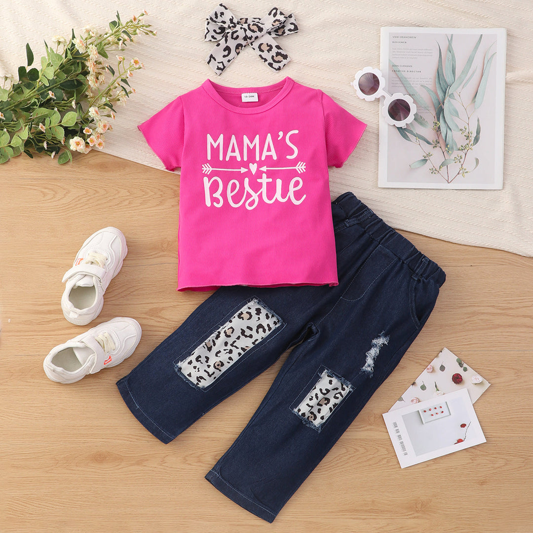 best online cloth store for kids wear , Ripped Denim Jeans Set