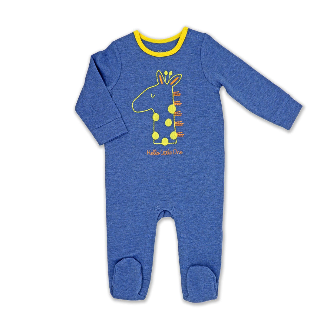 Boys Embroidery Coverall: Hello Little One