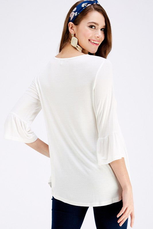 Fit and Relaxed Pleated Casual Top