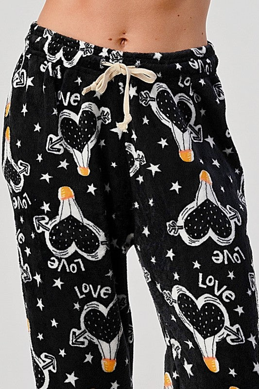 Women's Print Fleece Pajama Pants