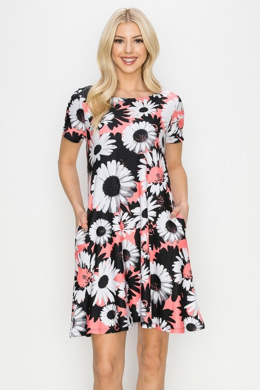 Classic Wild Daisies A-Line Dress