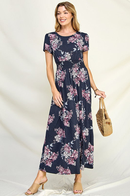 FLORAL SMOCKING DRESS