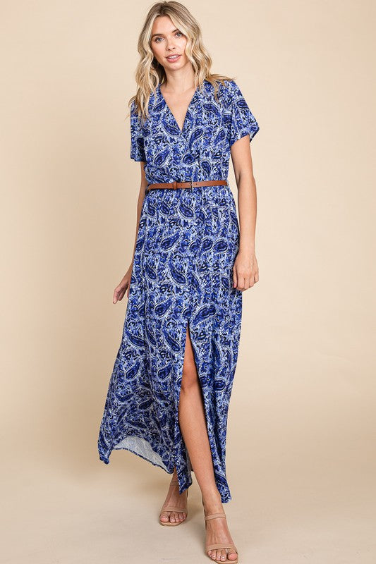 paisley print maxi dress