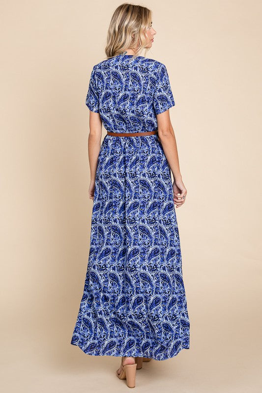 paisley print maxi dress