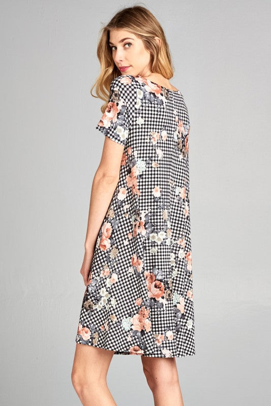 Printed Babydoll Tunic Dress