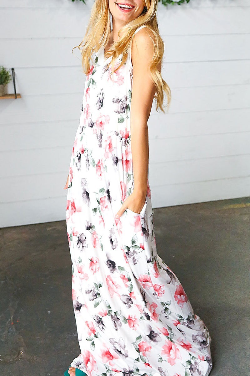 Baby doll floral Maxi dress