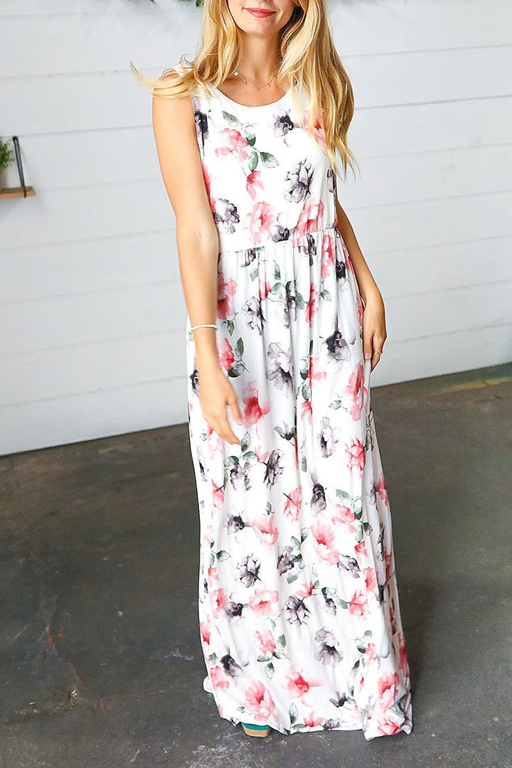 Baby doll floral Maxi dress