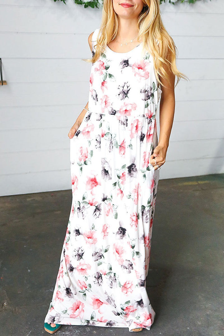 Baby doll floral Maxi dress