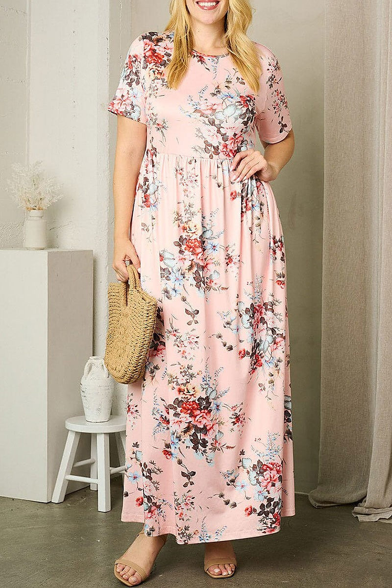 LD-P {Girl Talk} Olive Print V-Neck Maxi Dress EXTENDED PLUS SIZE 3X 4 –  Curvy Boutique Plus Size Clothing