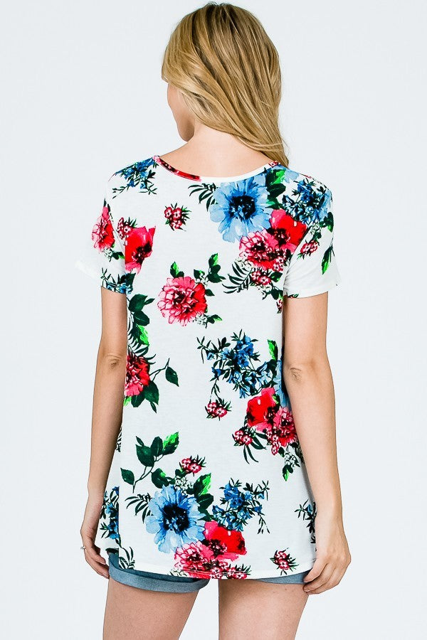 Flower Print Top