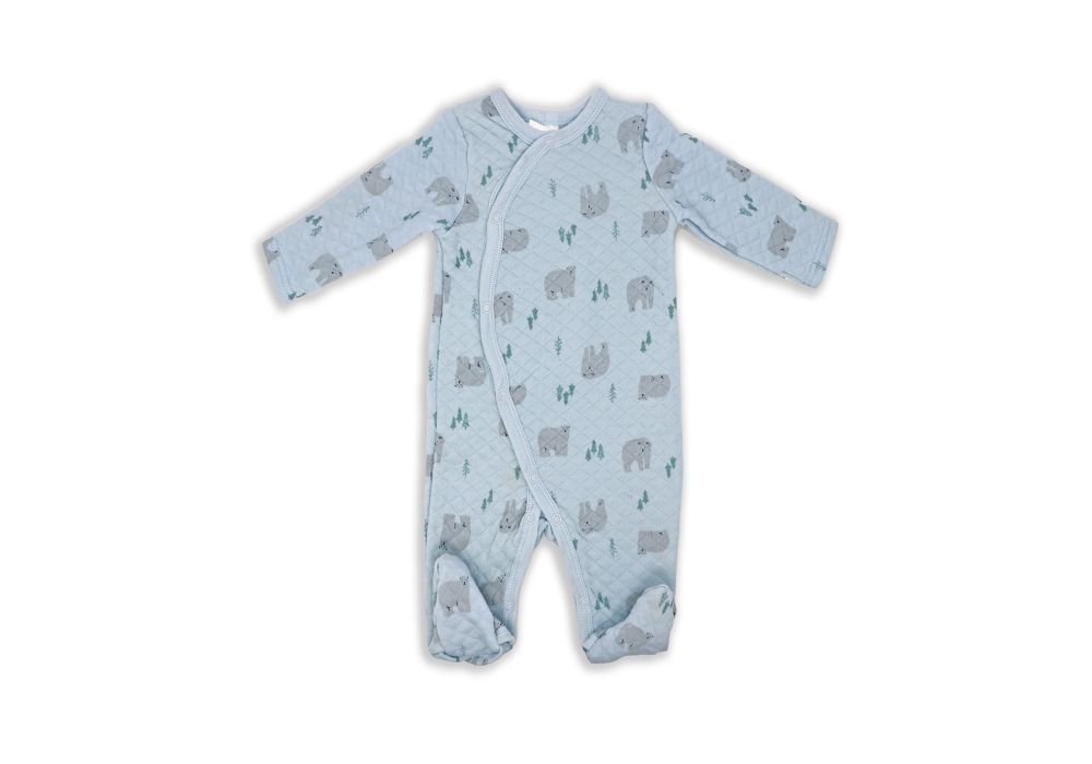 Boys INF Quilted Footie: Polar Bear