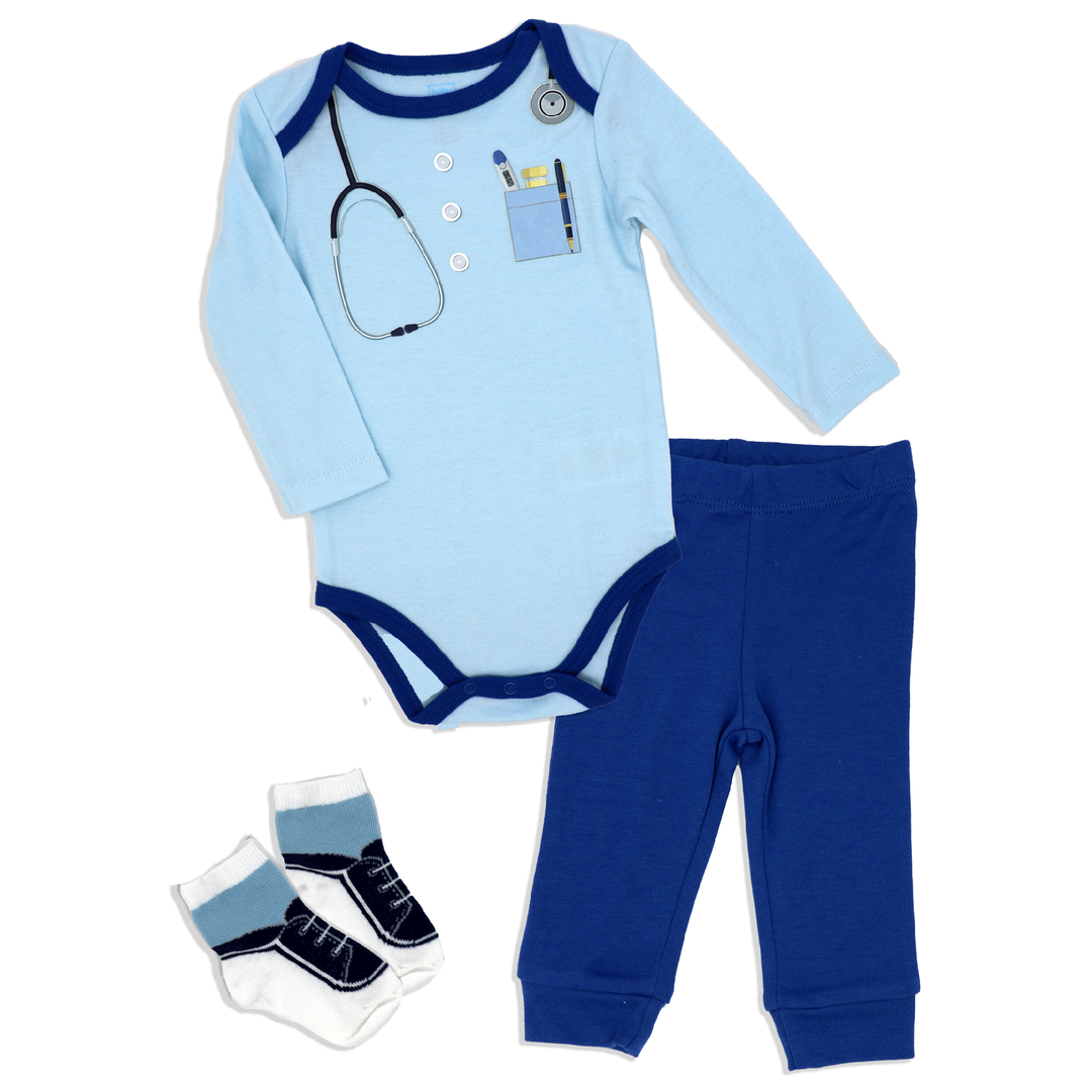 Boys INF 3 Piece Pant Set: Doctor
