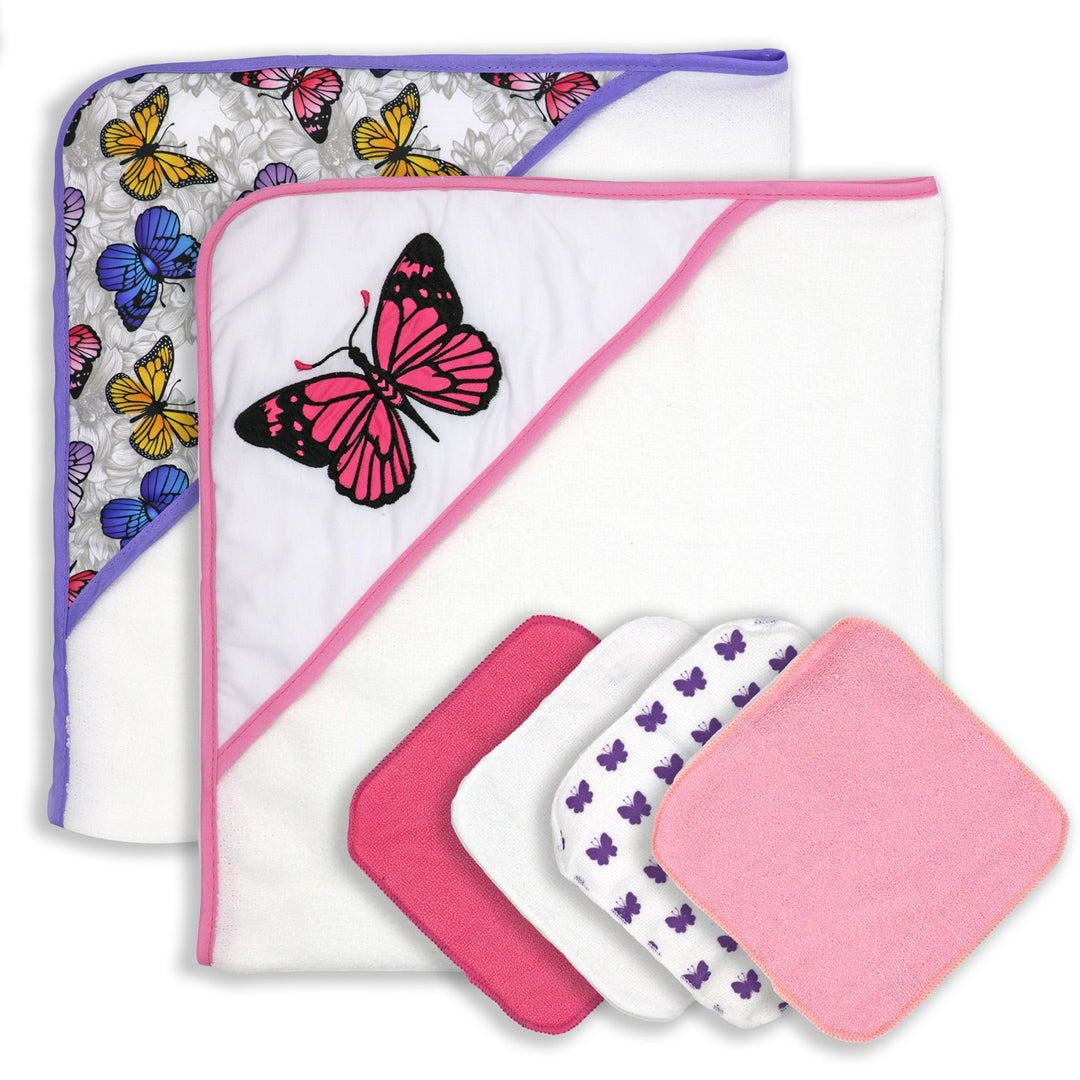 Hooded Babies' Towels, baby towels washcloths, baby bath towels