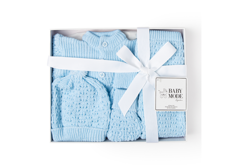 Knit Box Set , 4 Piece Knit Box Set: Blue